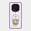 Cartoon Matcha Tea We Bare Bears Glossy Metal Case Cover For Redmi Note 14 Pro 5G