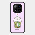 Cartoon Matcha Tea We Bare Bears Glossy Metal Case Cover For Redmi Note 14 Pro Plus 5G