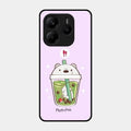 Cartoon Matcha Tea We Bare Bears Glossy Metal Case Cover For Redmi Note 14 Se 5G