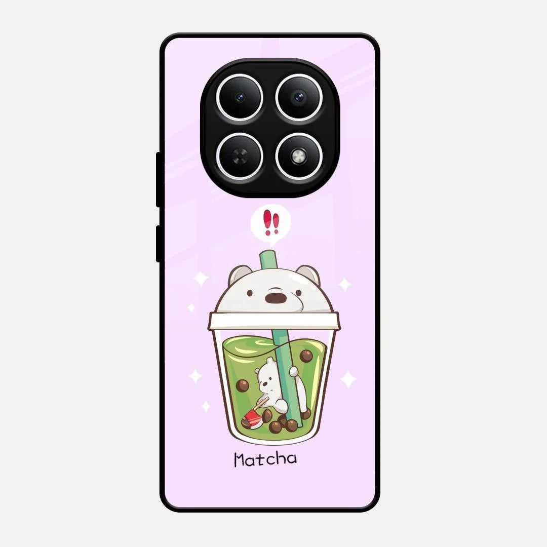 Cartoon Matcha Tea We Bare Bears Glossy Metal Case Cover For Redmi Note 15 5G