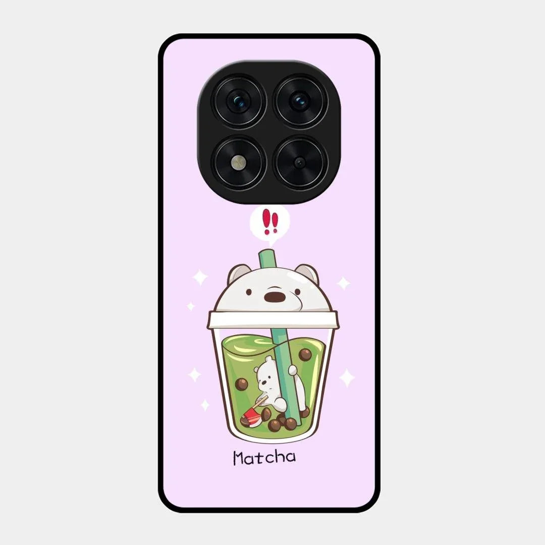 Cartoon Matcha Tea We Bare Bears Glossy Metal Case Cover For Redmi Note 15 Pro Plus 5G