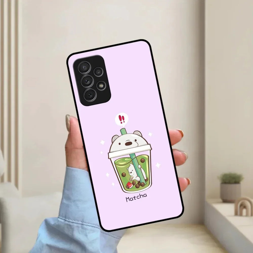 Cartoon Matcha Tea We Bare Bears Glossy Metal Case Cover For Samsung - ShopOnCliQ