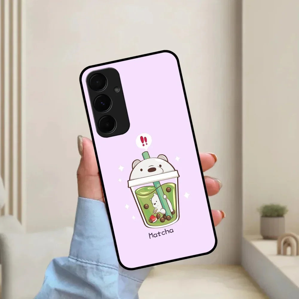Cartoon Matcha Tea We Bare Bears Glossy Metal Case Cover For Samsung - ShopOnCliQ