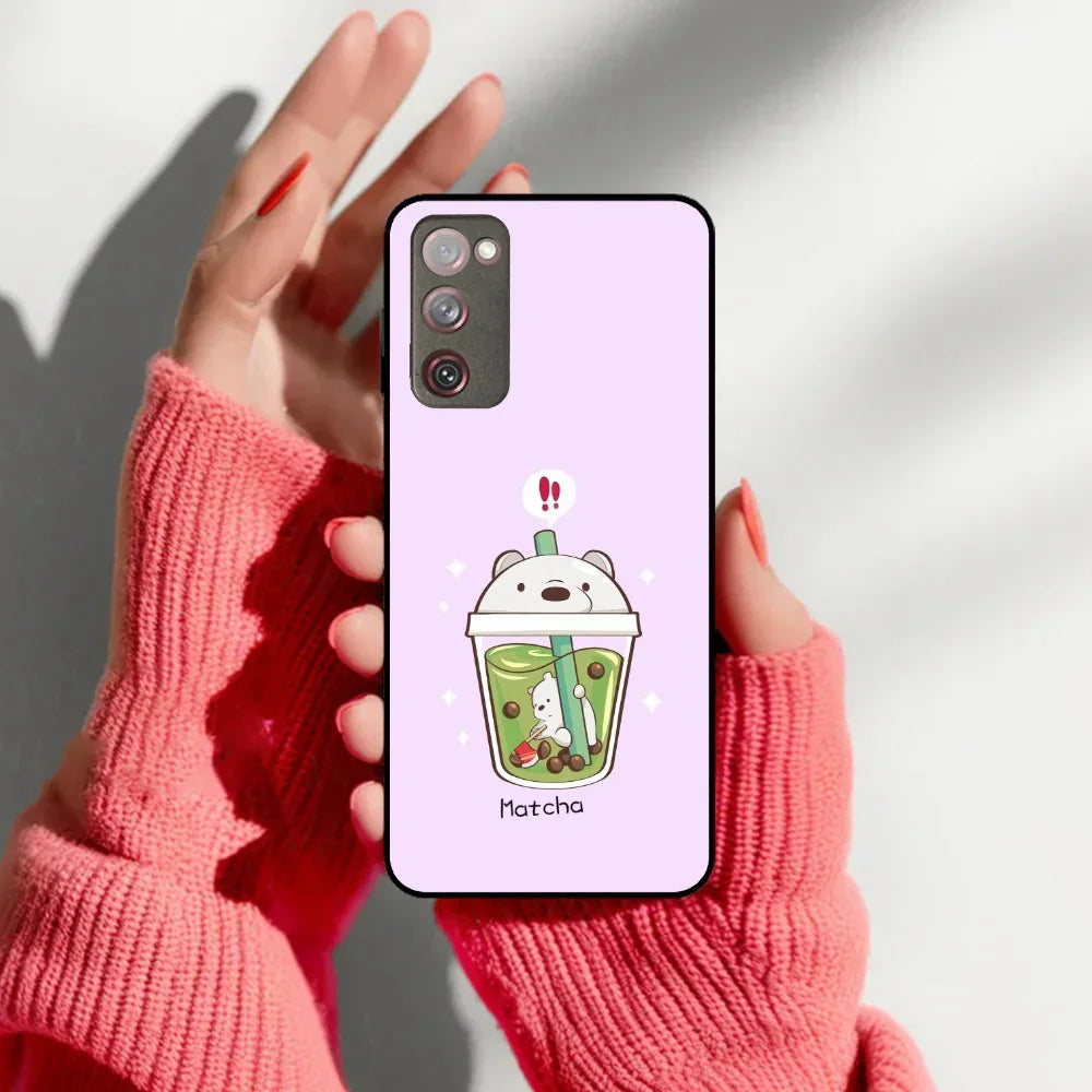 Cartoon Matcha Tea We Bare Bears Glossy Metal Case Cover For Samsung - ShopOnCliQ