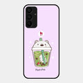 Cartoon Matcha Tea We Bare Bears Glossy Metal Case Cover For Samsung Galaxy A15 5G
