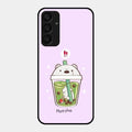 Cartoon Matcha Tea We Bare Bears Glossy Metal Case Cover For Samsung Galaxy A25 5G
