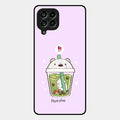 Cartoon Matcha Tea We Bare Bears Glossy Metal Case Cover For Samsung Galaxy M53 5G