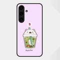 Cartoon Matcha Tea We Bare Bears Glossy Metal Case Cover For Samsung Galaxy S25 FE 5G