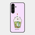 Cartoon Matcha Tea We Bare Bears Glossy Metal Case Cover For Samsung Galaxy S25 Plus 5G