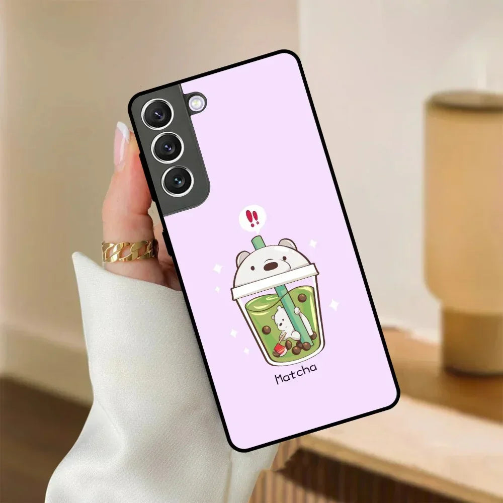 Cartoon Matcha Tea We Bare Bears Glossy Metal Case Cover For Samsung - ShopOnCliQ