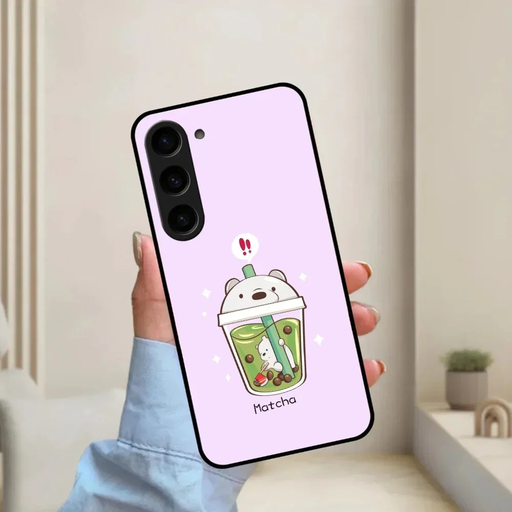 Cartoon Matcha Tea We Bare Bears Glossy Metal Case Cover For Samsung - ShopOnCliQ