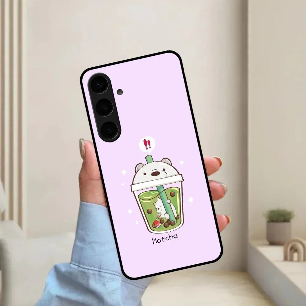 Cartoon Matcha Tea We Bare Bears Glossy Metal Case Cover For Samsung - ShopOnCliQ