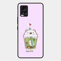 Cartoon Matcha Tea We Bare Bears Glossy Metal Case Cover For Vivo V20 Pro 5G