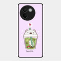 Cartoon Matcha Tea We Bare Bears Glossy Metal Case Cover For Vivo V30E 5G