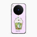 Cartoon Matcha Tea We Bare Bears Glossy Metal Case Cover For Vivo X300 5G