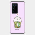Cartoon Matcha Tea We Bare Bears Glossy Metal Case Cover For Vivo X70 Pro Plus 5G