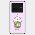 Cartoon Matcha Tea We Bare Bears Glossy Metal Case Cover For Vivo X80 5G