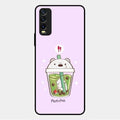 Cartoon Matcha Tea We Bare Bears Glossy Metal Case Cover For Vivo Y12G