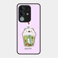 Cartoon Matcha Tea We Bare Bears Glossy Metal Case Cover For Vivo Y31 Pro 5G
