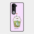 Cartoon Matcha Tea We Bare Bears Glossy Metal Case Cover For Vivo Y400 Pro 5G