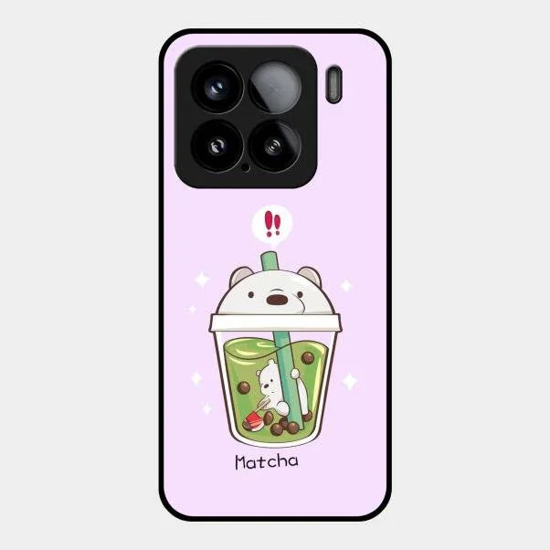 Cartoon Matcha Tea We Bare Bears Glossy Metal Case Cover For Xiaomi 15 5G