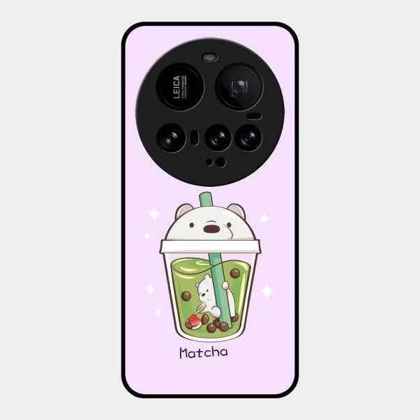 Cartoon Matcha Tea We Bare Bears Glossy Metal Case Cover For Xiaomi 15 Ultra 5G