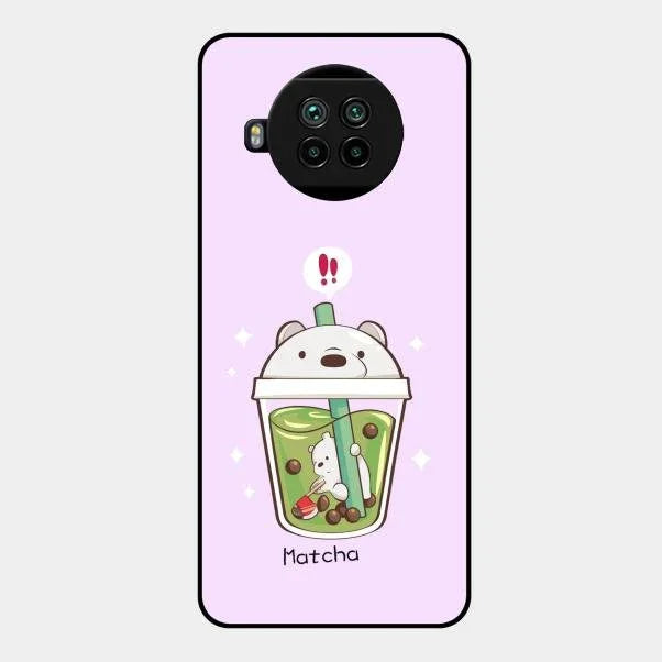 Cartoon Matcha Tea We Bare Bears Glossy Metal Case Cover For Xiaomi Mi 10I 5G