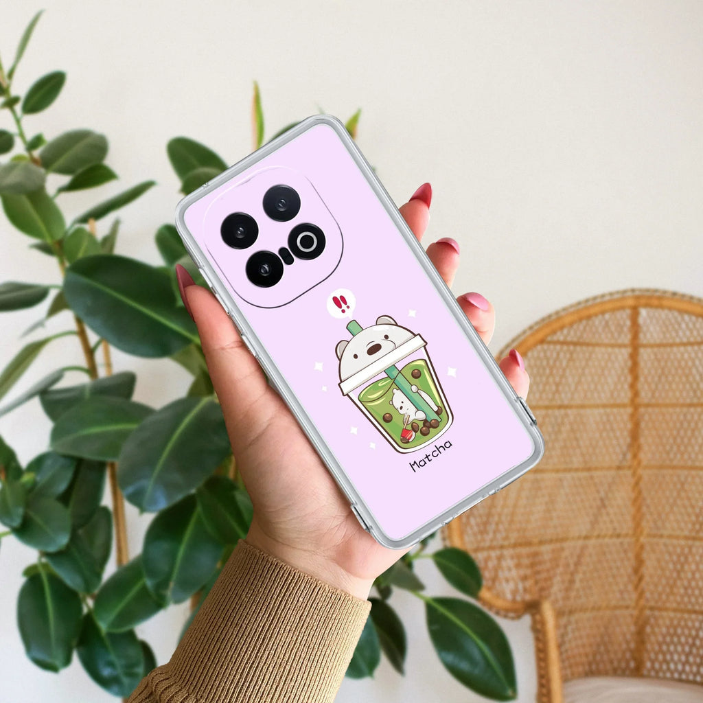 Cartoon Matcha Tea We Bare Bears Silicon Case For iQOO 13 5G