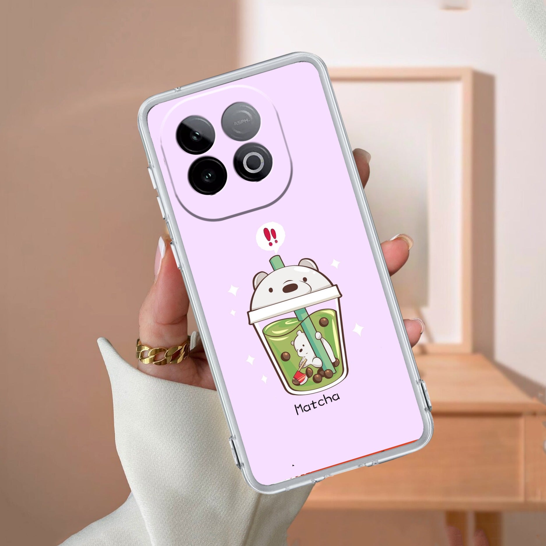 Cartoon Matcha Tea We Bare Bears Silicon Case For iQOO Neo 10 5G