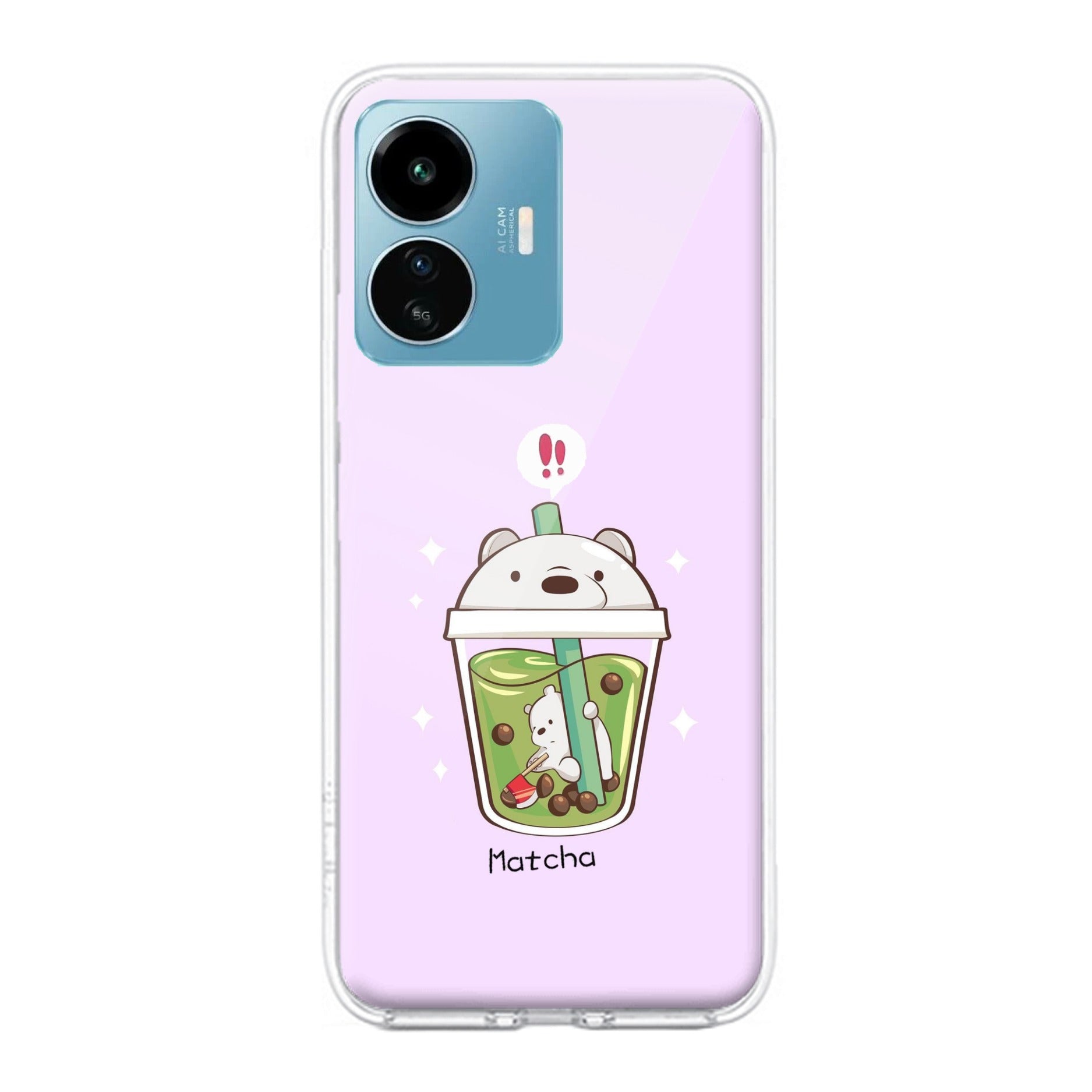 Cartoon Matcha Tea We Bare Bears Silicon Case For iQOO Z6 Lite 5G