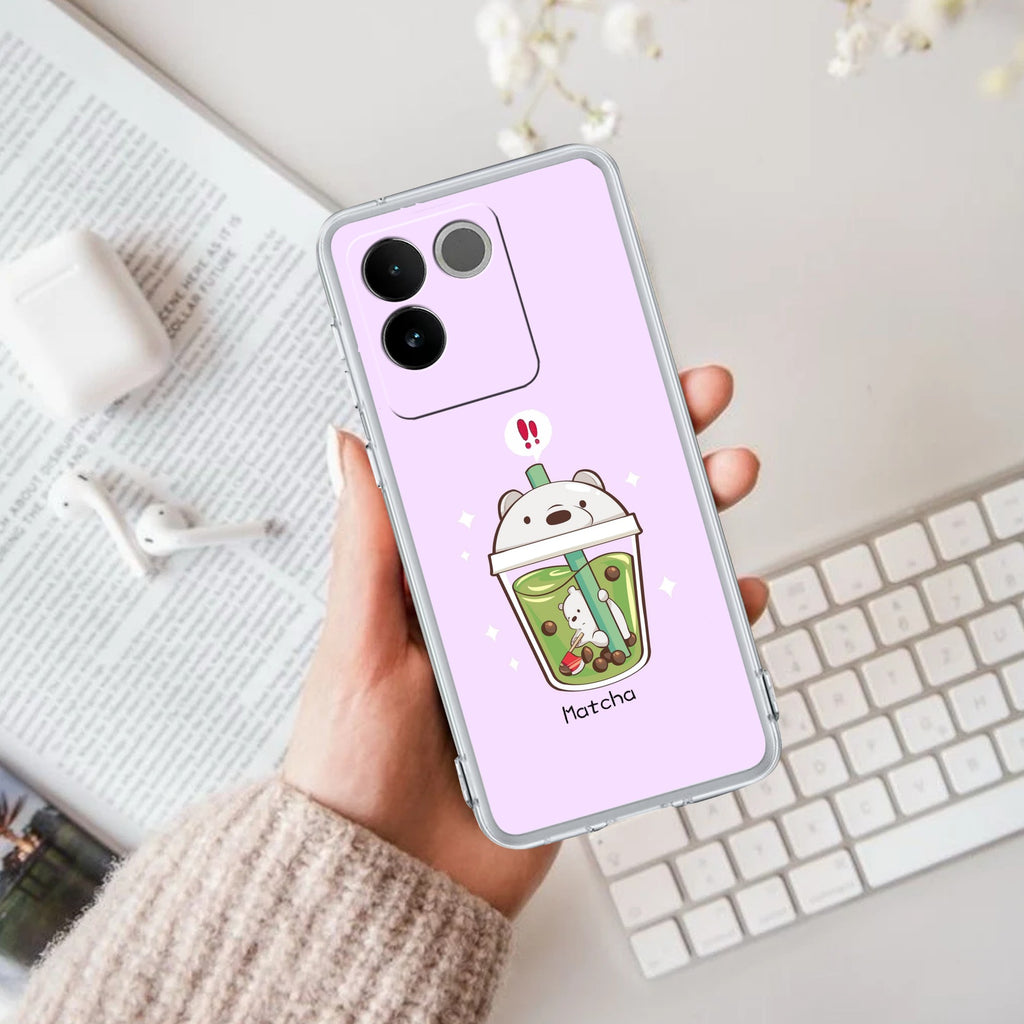 Cartoon Matcha Tea We Bare Bears Silicon Case For iQOO Z7 Pro 5G