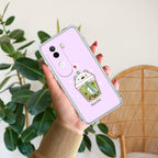 Cartoon Matcha Tea We Bare Bears Silicon Case For Vivo X200 Pro 5G