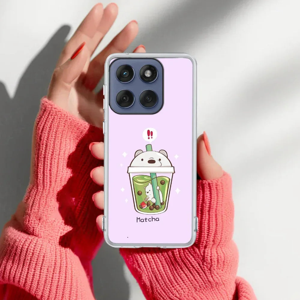 Cartoon Matcha Tea We Bare Bears Anti Yellow Case For Motorola Edge 60 Fusion 5G