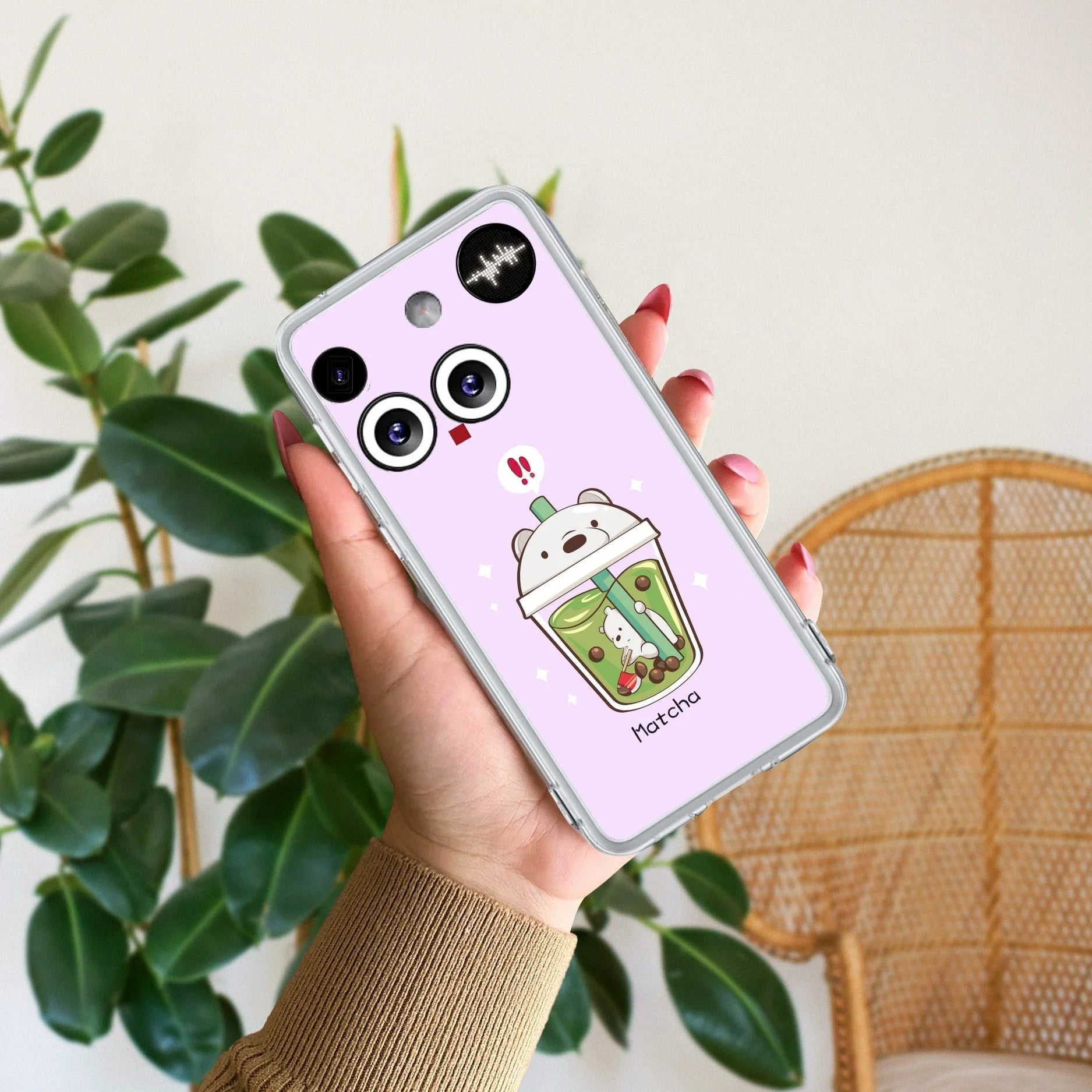 Cartoon Matcha Tea We Bare Bears Silicon Case For Nothing - ShopOnCliQ