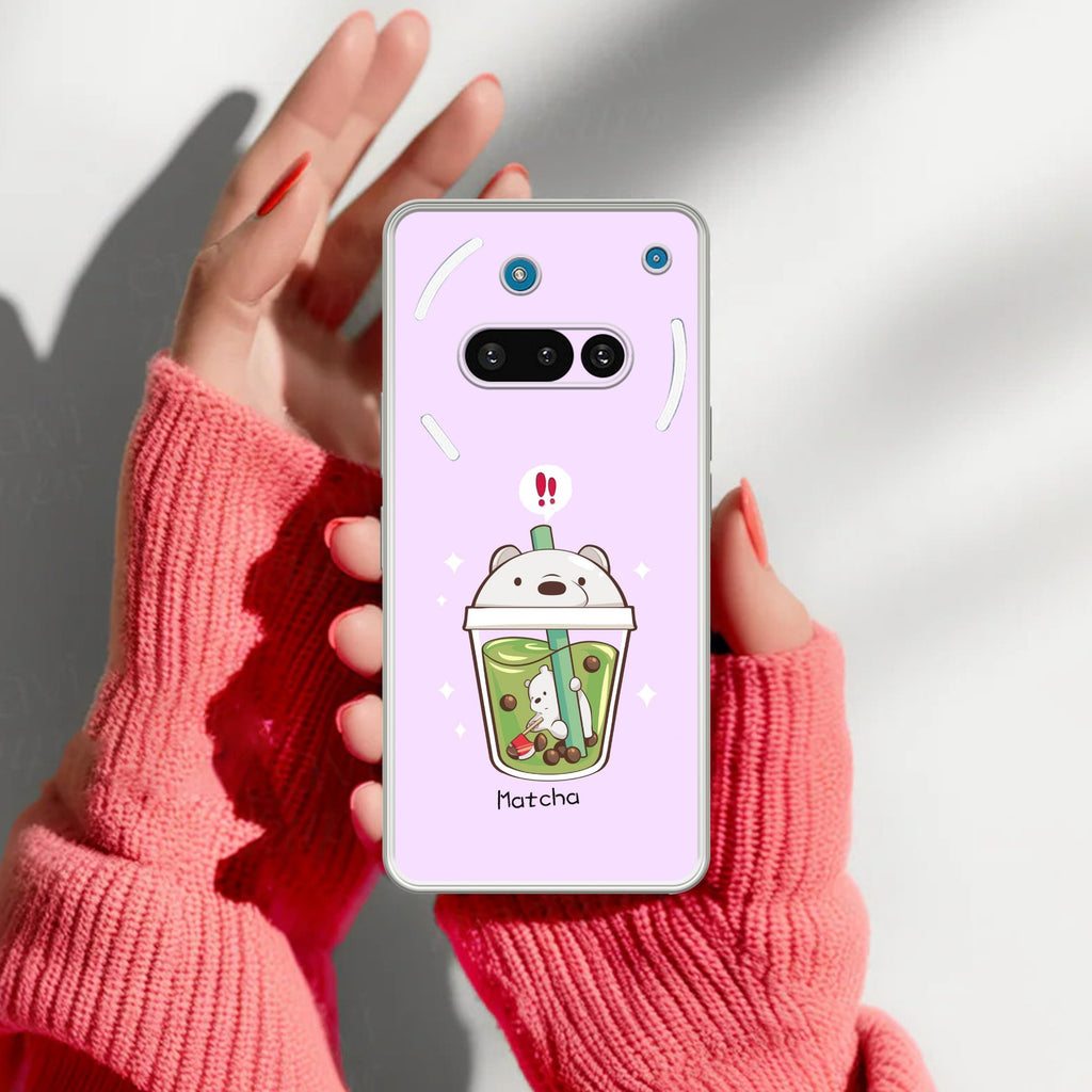 Cartoon Matcha Tea We Bare Bears Anti Yellow Case For Nothing Phone 3A 5G