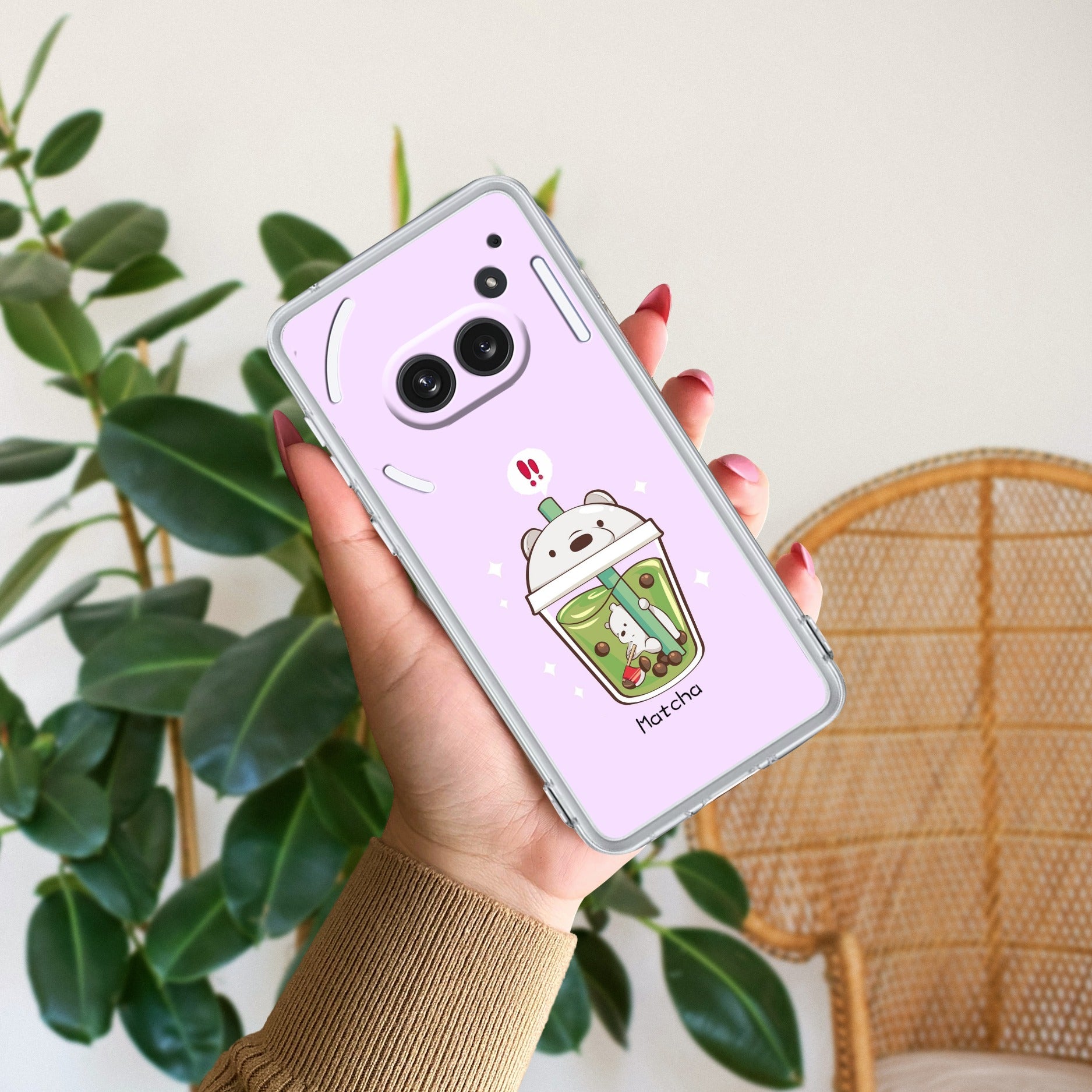 Cartoon Matcha Tea We Bare Bears Anti Yellow Case For Nothing Phone 2a Plus