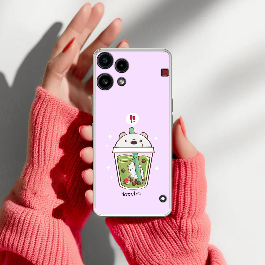 Cartoon Matcha Tea We Bare Bears Anti Yellow Case For Nothing Phone 3a Lite 5G