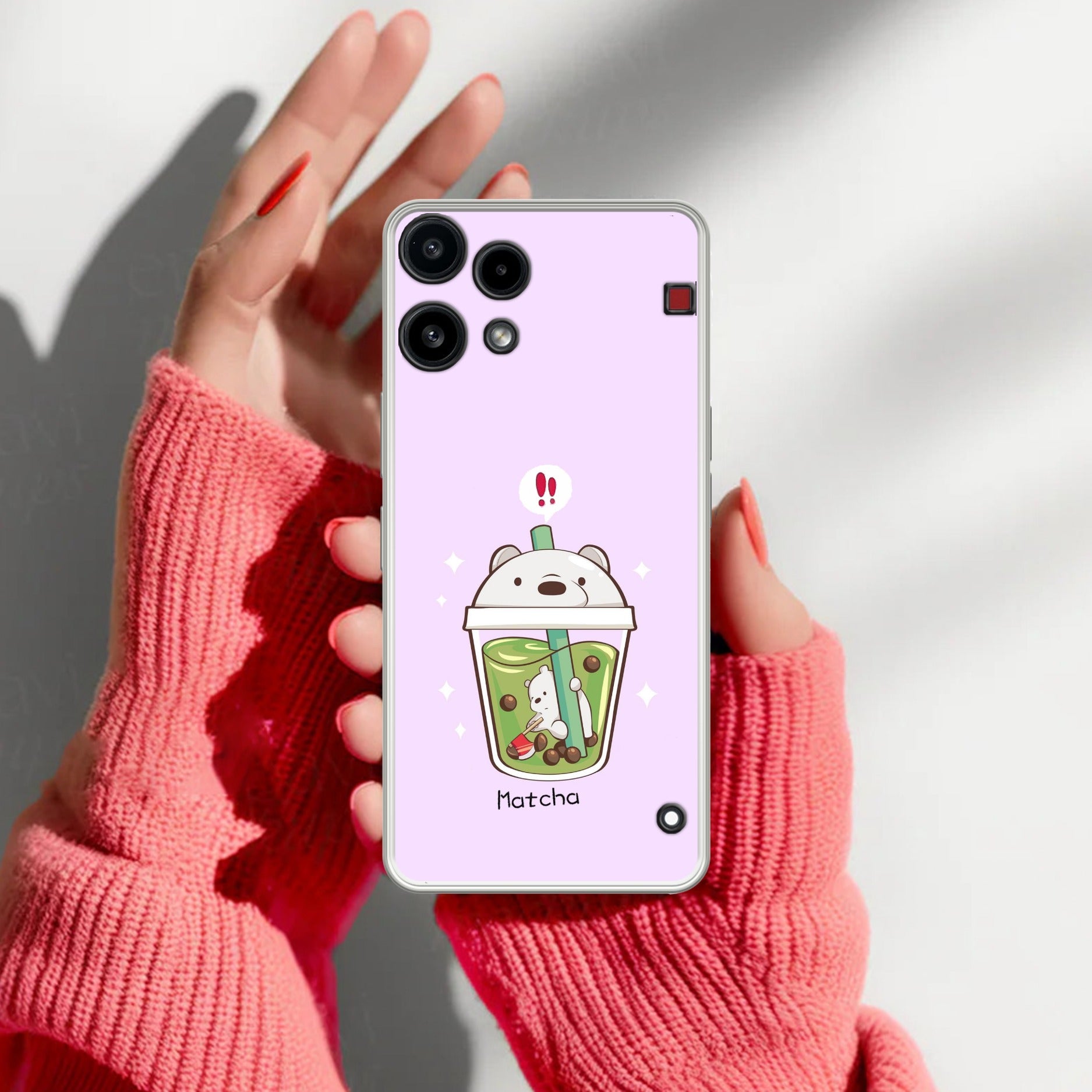Cartoon Matcha Tea We Bare Bears Anti Yellow Case For Nothing Phone 3a Lite 5G