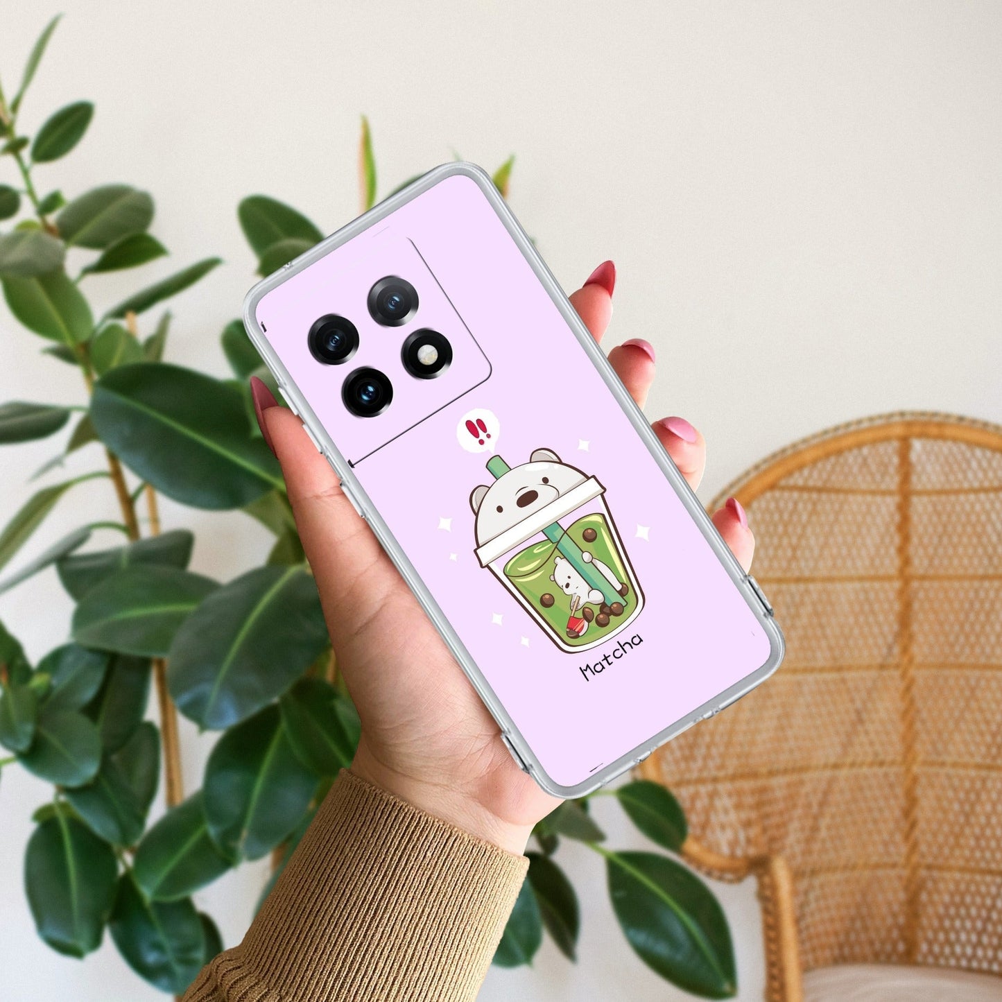 Cartoon Matcha Tea We Bare Bears Silicon Case For OnePlus