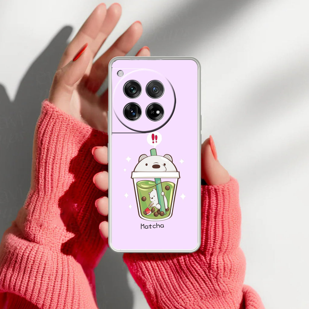 Cartoon Matcha Tea We Bare Bears Anti Yellow Case For OnePlus 12 5G