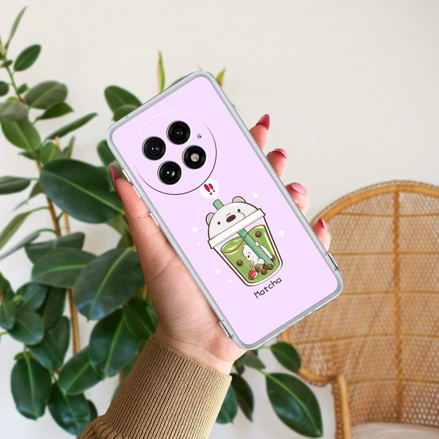 Cartoon Matcha Tea We Bare Bears Silicon Case For OnePlus