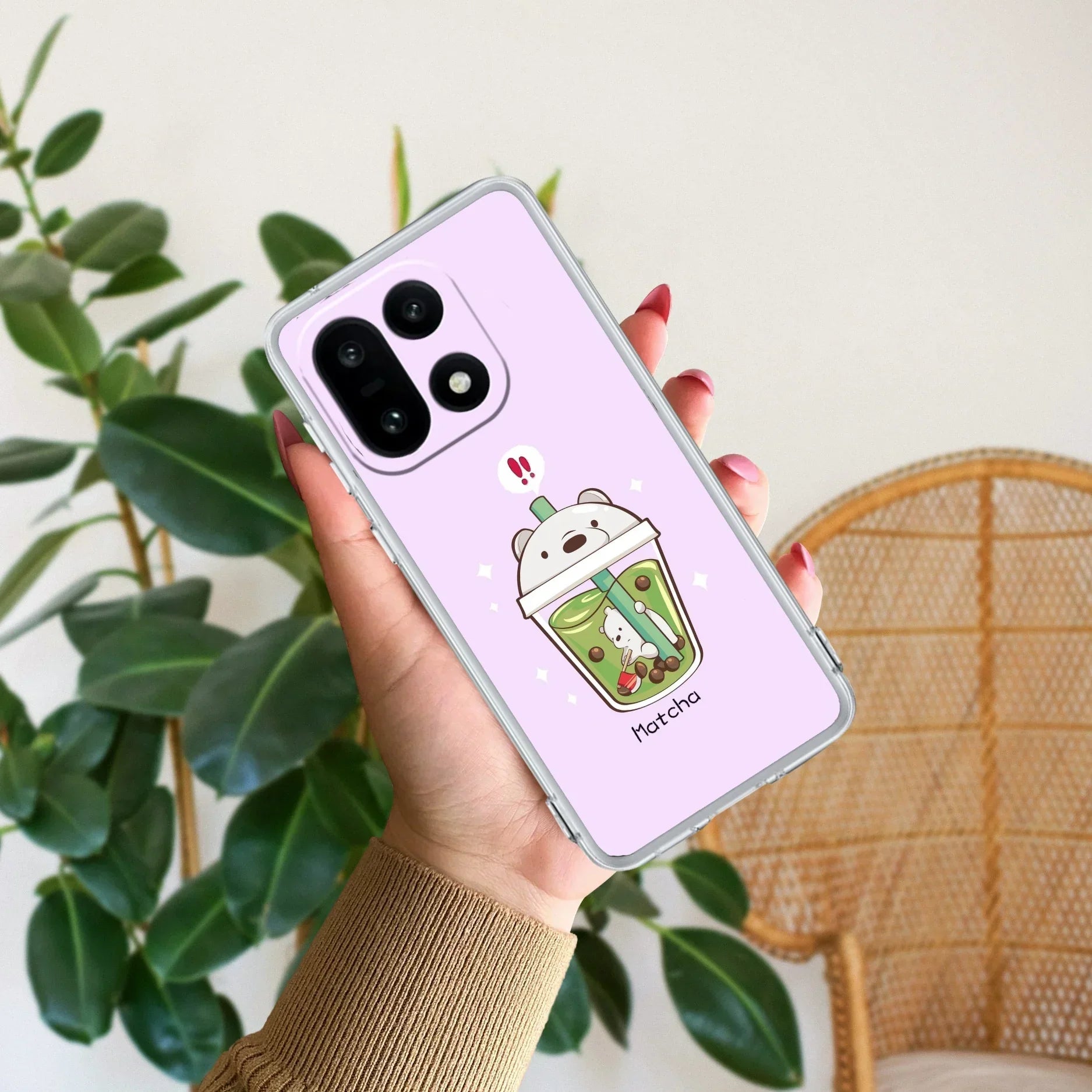 Cartoon Matcha Tea We Bare Bears Silicon Case For OnePlus 15 5G