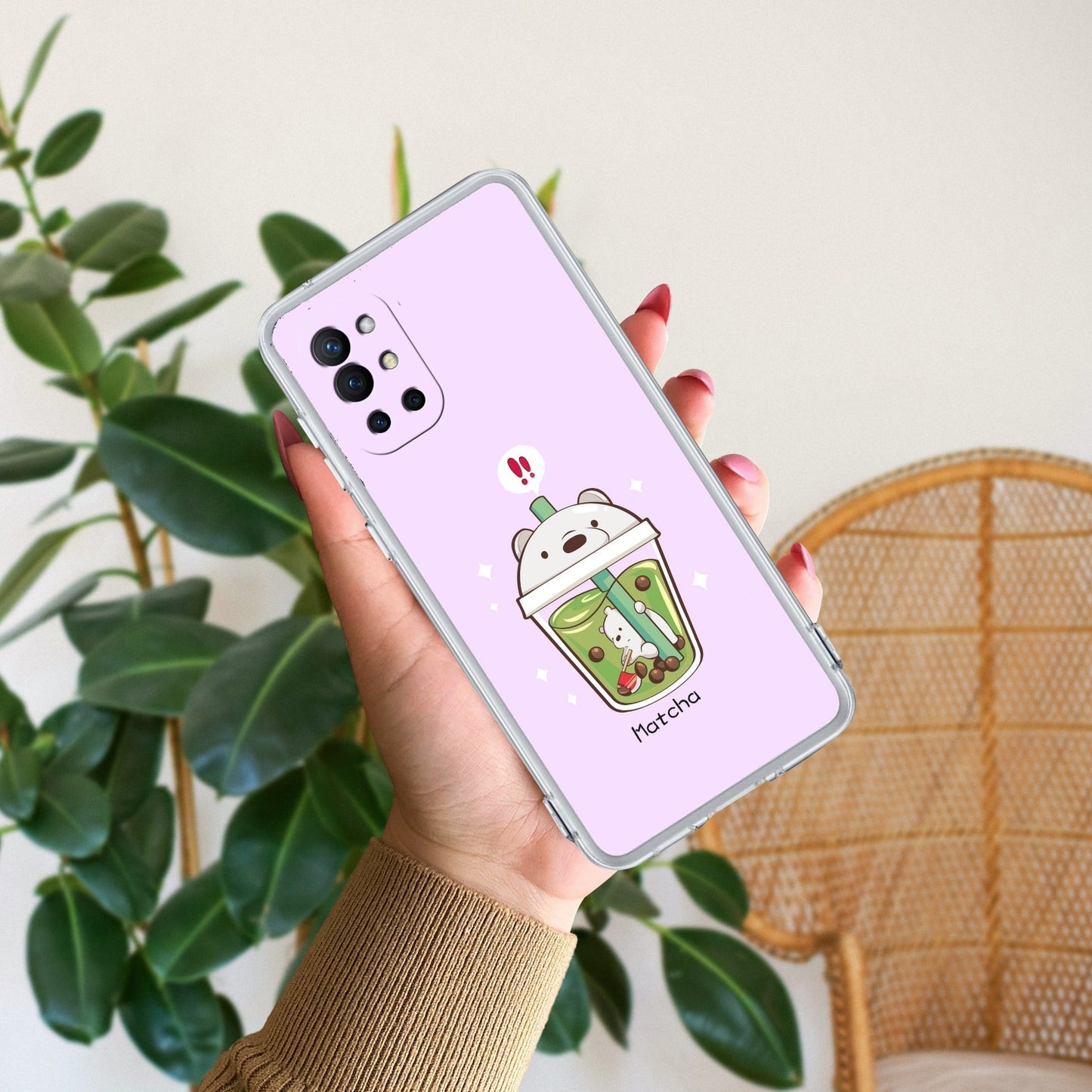 Cartoon Matcha Tea We Bare Bears Silicon Case For OnePlus