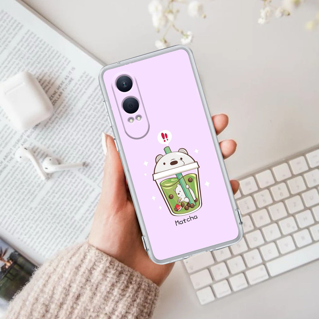 Cartoon Matcha Tea We Bare Bears Anti Yellow Case For OnePlus Nord CE 4 Lite 5G