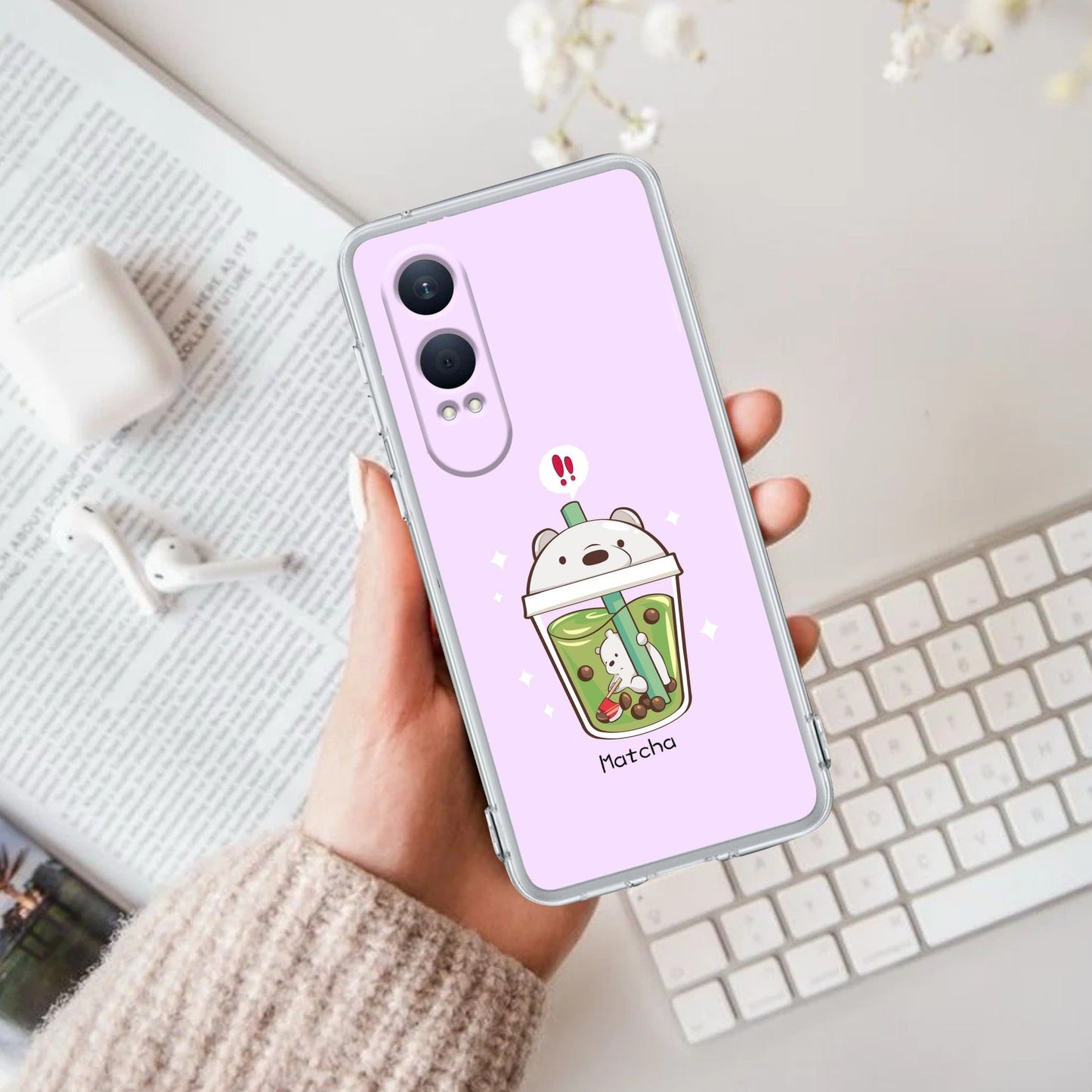 Cartoon Matcha Tea We Bare Bears Silicon Case For OnePlus