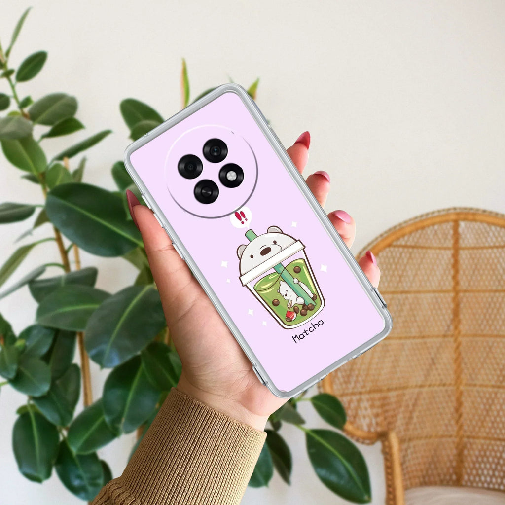 Cartoon Matcha Tea We Bare Bears Anti Yellow Case For Oppo F31 Pro Plus 5G