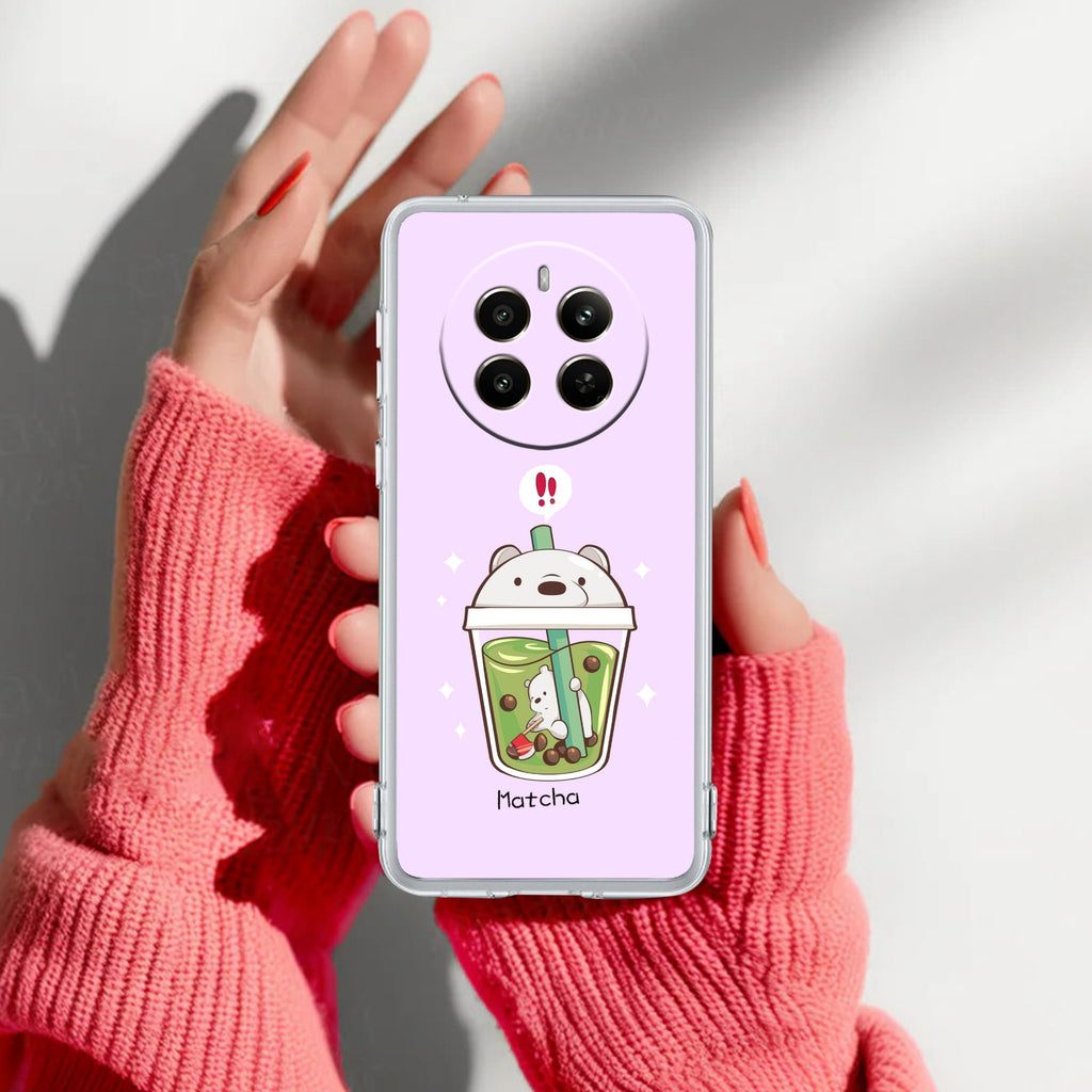 Cartoon Matcha Tea We Bare Bears Silicon Case For Realme P3x 5G