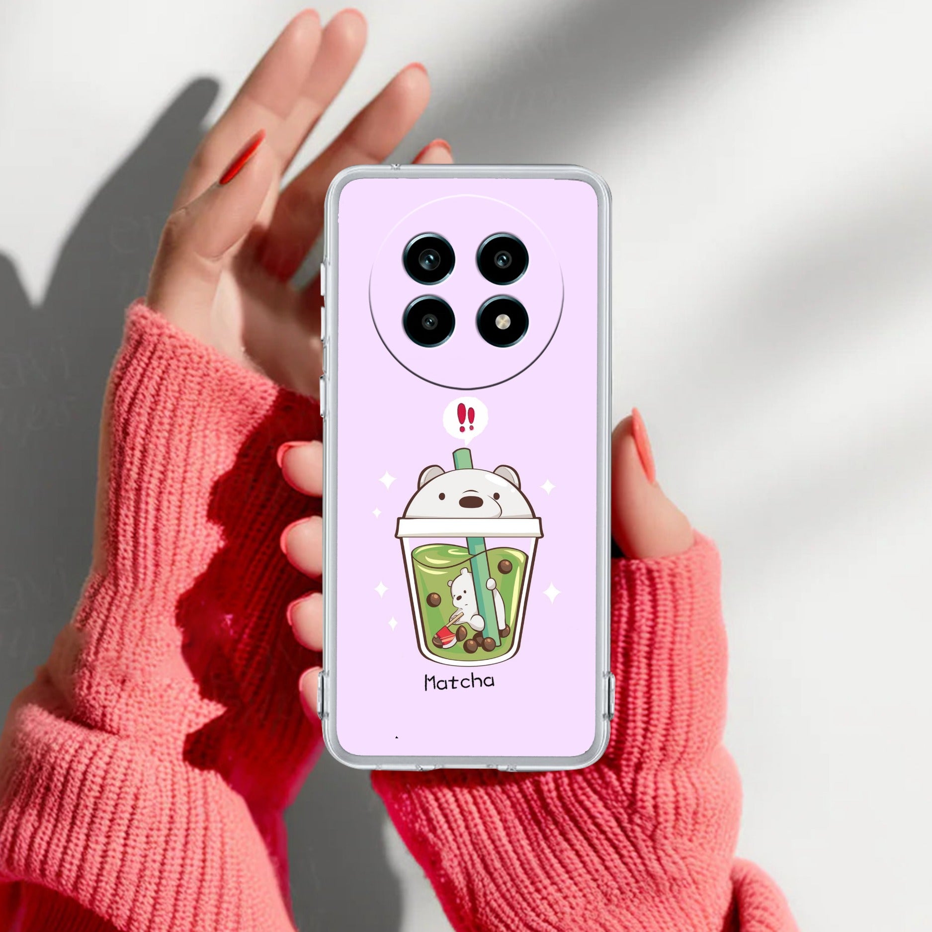 Cartoon Matcha Tea We Bare Bears Silicon Case For Realme 14 Pro Lite 5G