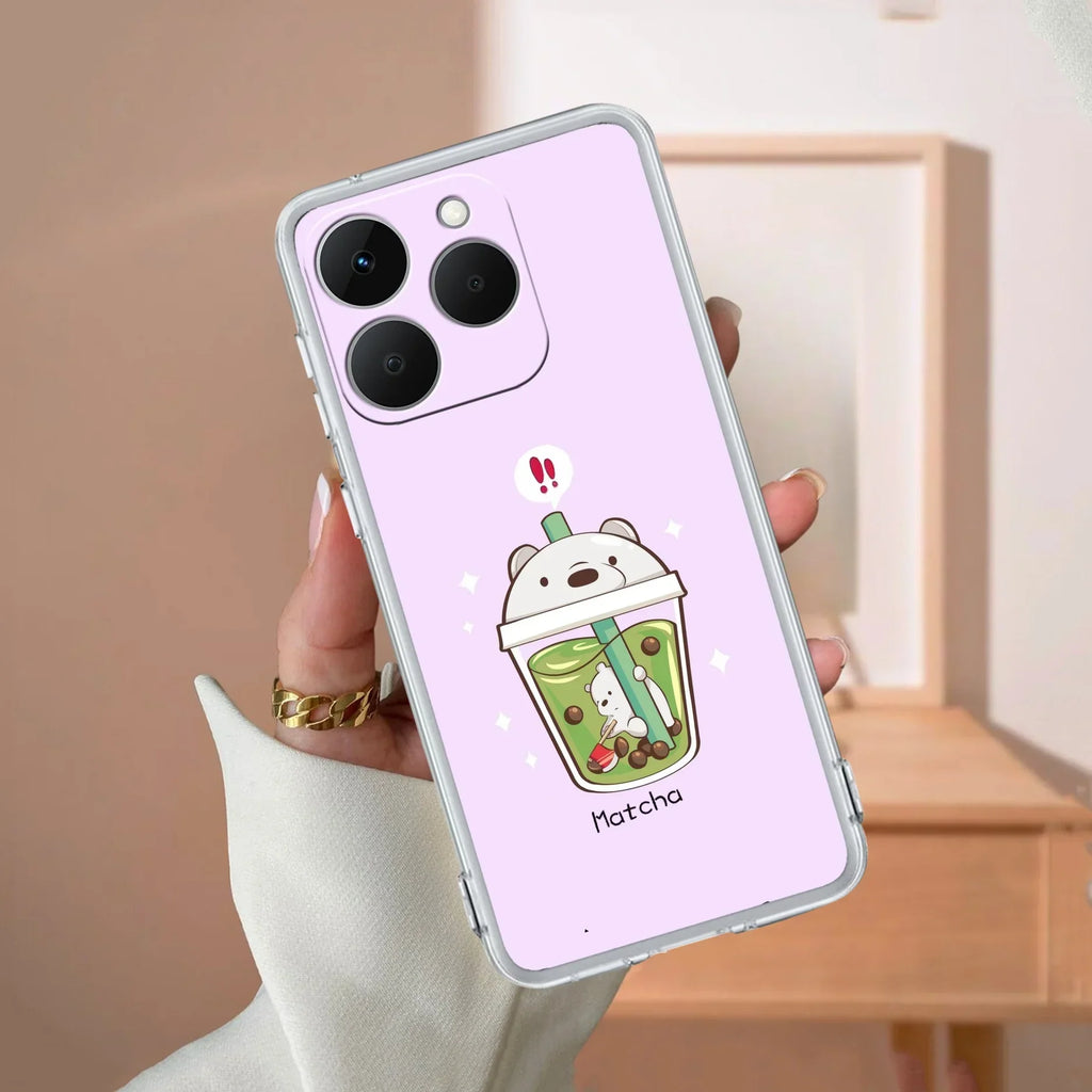 Cartoon Matcha Tea We Bare Bears Silicon Case For Realme 15T 5G