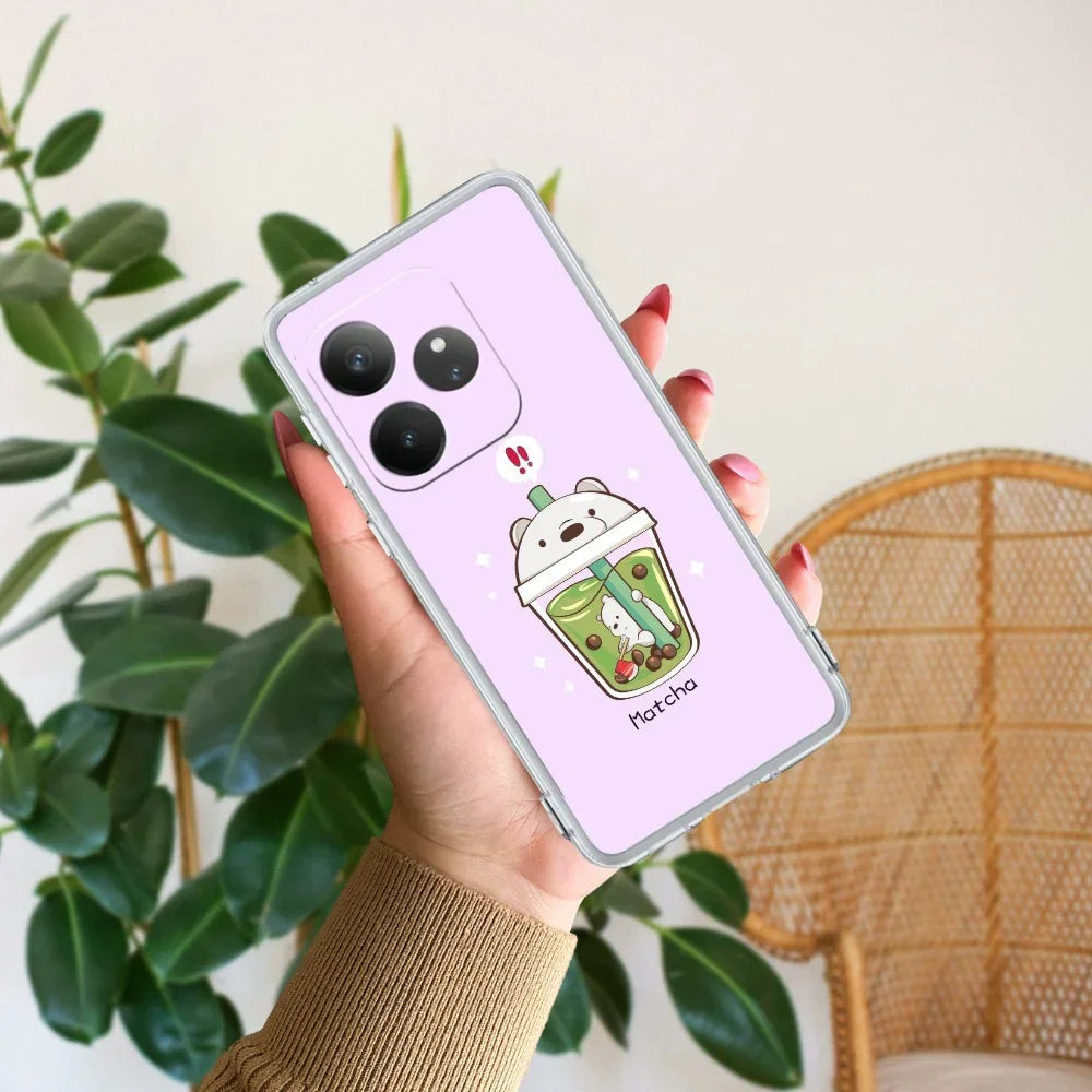 Cartoon Matcha Tea We Bare Bears Silicon Case For Realme C65 5G
